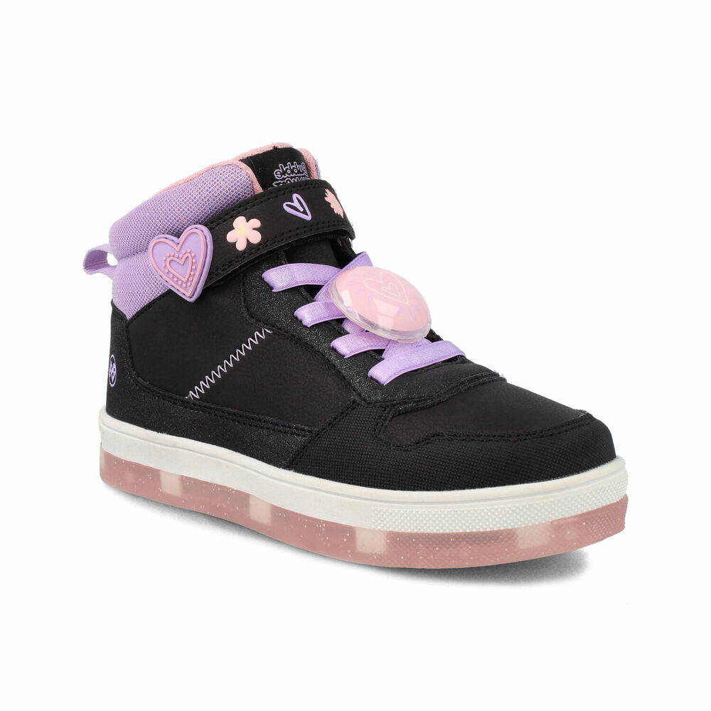 Zapatilla Niña Bubblegummers Nate Negro - Lila image number 1.0